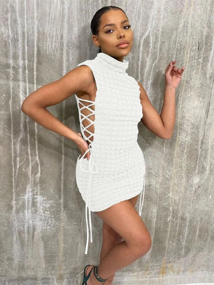 Atlanta Textured Dress - White